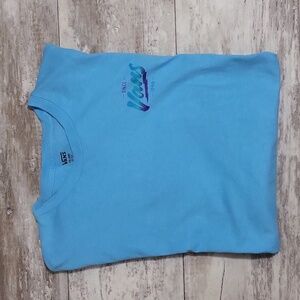 Vans Blue Graphic Cotton Tee Shirt